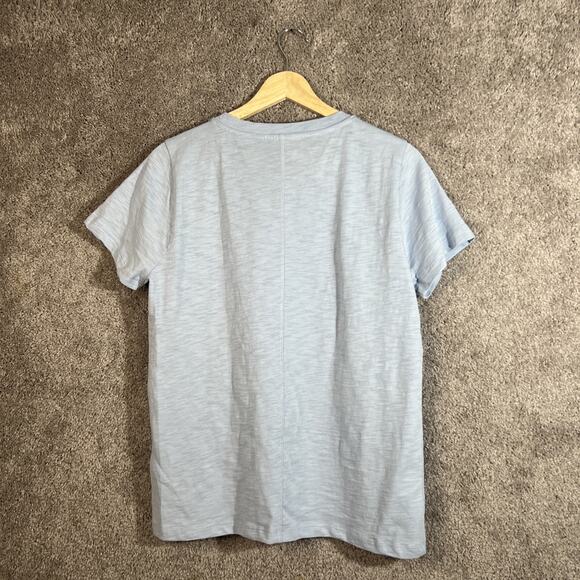 J. Crew Girfriend Tee T-Shirt Womens Medium Blue Short Sleeve Scoop Neck Cotton - Picture 2 of 11